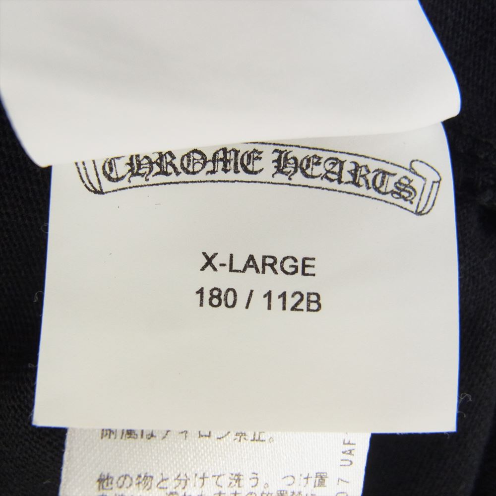 CHROME HEARTS クロムハーツ（原本無） Grp Y Not Light Work Tee ロゴ刺繍 グループワイノット ライト ワーク クルーネック半袖Tシャツ ブラック系 XL【中古】