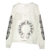 CHROME HEARTS クロムハーツ（原本無） ホースシュープリント フローラルクロスアーム ポケット付き 長袖 Tシャツ ロンT ホワイト ホワイト系 L【中古】