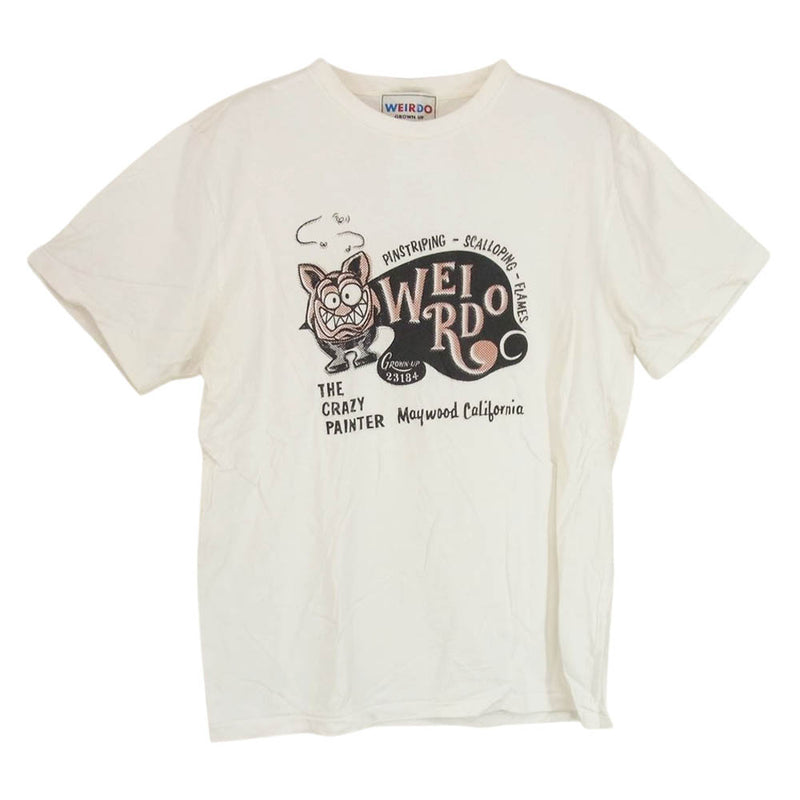 BY GLADHAND バイグラッドハンド × WEIRDO ウィアード プリント Tシャツ 半袖 ホワイト系 M【中古】