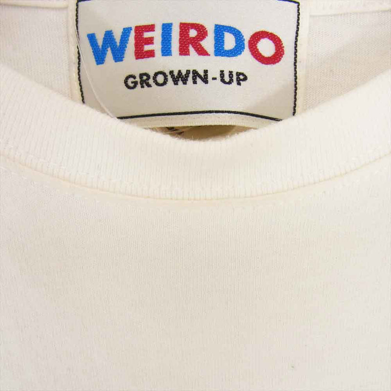 BY GLADHAND バイグラッドハンド × WEIRDO ウィアード プリント Tシャツ 半袖 ホワイト系 M【中古】