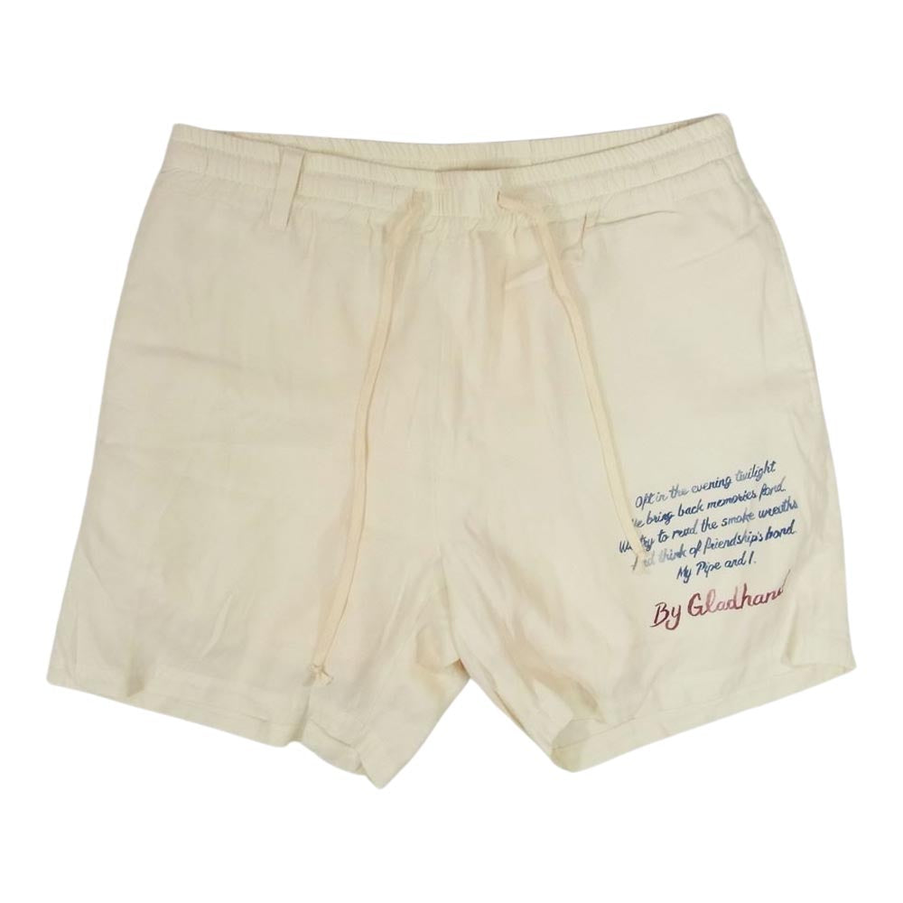 BY GLADHAND バイグラッドハンド BYGH-21-SS-16 レーヨン ハーフ ショート パンツ ショーツ ベージュ系 M【中古】