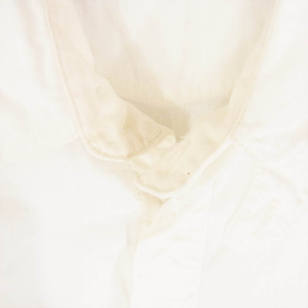 トロフィー クロージング DELUXE SHIRTS ホワイト シャンブレー ワーク シャツ 長袖 変形チンストラップ ホワイト系 14【中古】