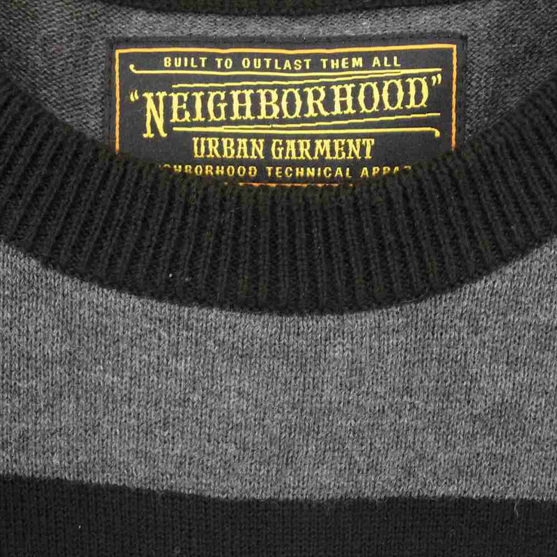 NEIGHBORHOOD ネイバーフッド 111MANH-KNM01 ナンバリング コットン ニット セーター ブラック系 M【中古】