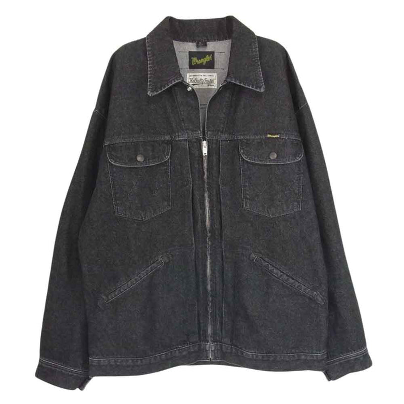 WACKO MARIA ワコマリア 22AW WS9260 × WRANGLER ラングラー トラッカー ジップアップ ブラック デニム ジャケット ブラック系 M【中古】