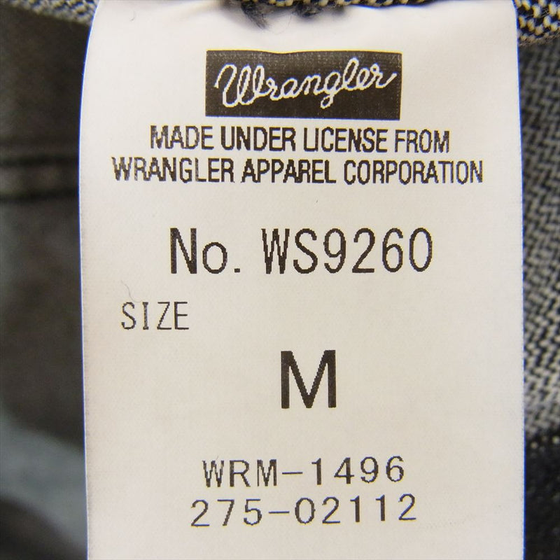 WACKO MARIA ワコマリア 22AW WS9260 × WRANGLER ラングラー トラッカー ジップアップ ブラック デニム ジャケット ブラック系 M【中古】