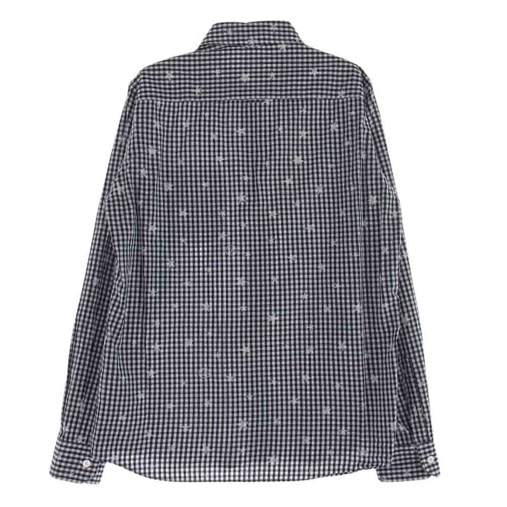 uniform experiment ユニフォームエクスペリメント UE-112059 STAR PATTERN GINGHAM B.D SHIRT 2 ギンガム チェック シャツ ネイビー系 ホワイト系 2【中古】