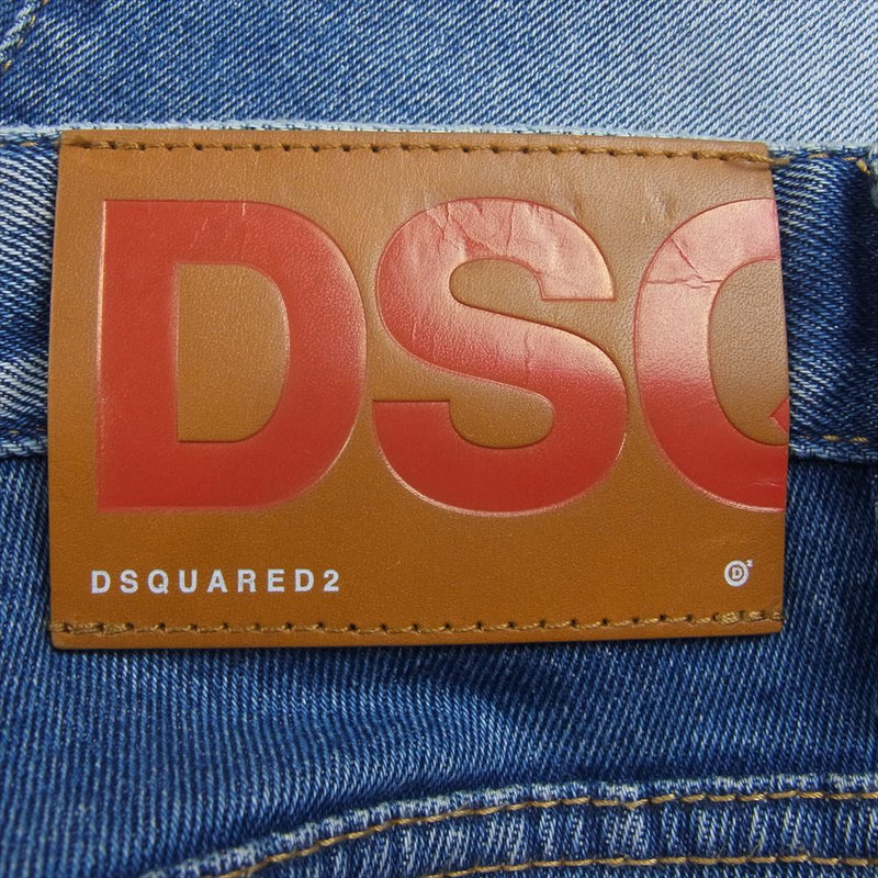 DSQUARED2 ディースクエアード S74LB06668 Sexy Mercury Jeans セクシー マーキュリー ジーンズ ボタンフライ デニムパンツ インディゴブルー系 52【極上美品】【中古】