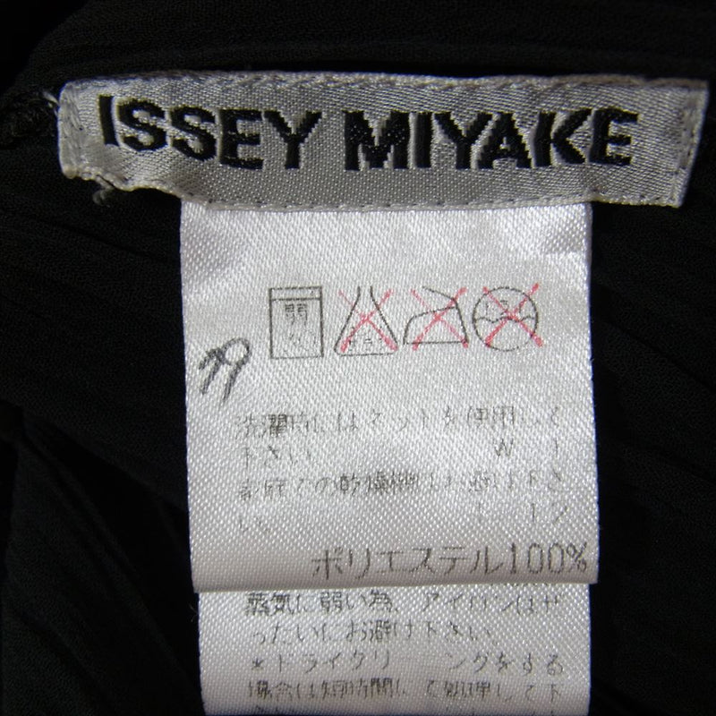 ISSEY MIYAKE イッセイミヤケ IM92-FH643 プリーツ 長袖 シャツ ブラック系 M【中古】