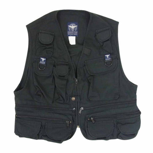 HOUSTON ヒューストン フィッシング ベスト ブラック系 M【中古】