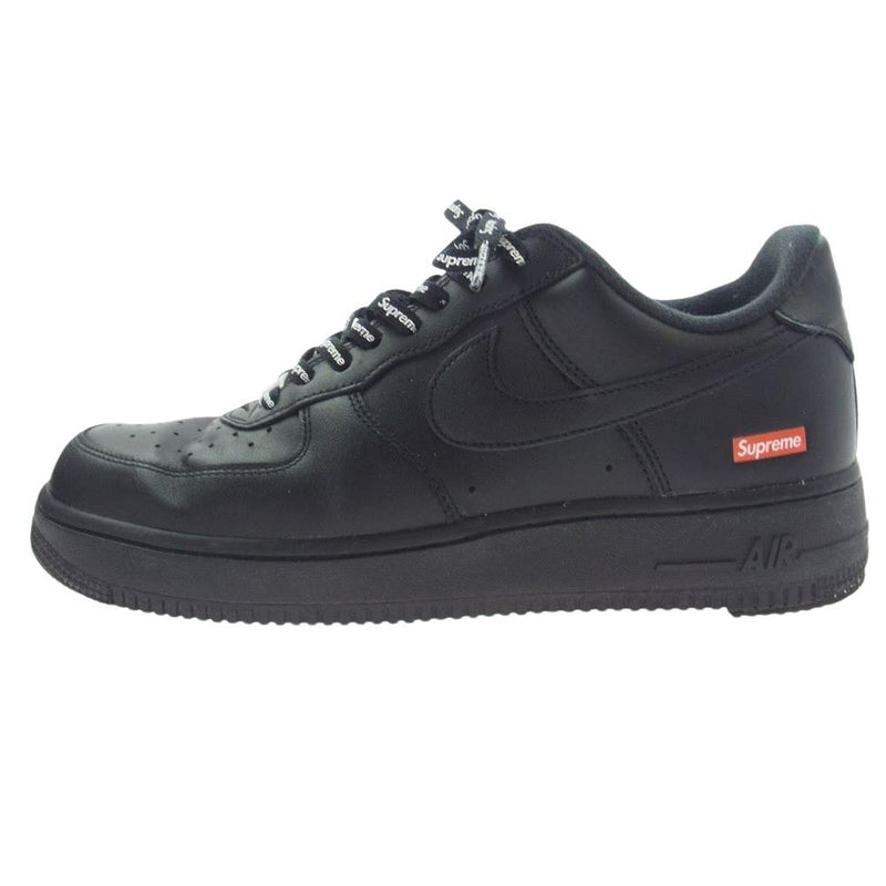 Supreme シュプリーム CU9225-001 × NIKE Air Force 1 Low Black ナイキ エアフォース1 ロー ブラック スニーカー ブラック系 28cm【中古】