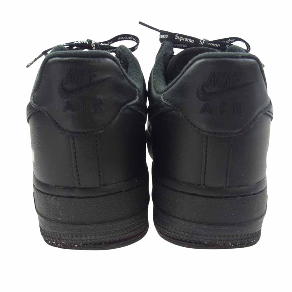 Supreme シュプリーム CU9225-001 × NIKE Air Force 1 Low Black ナイキ エアフォース1 ロー ブラック スニーカー ブラック系 28cm【中古】