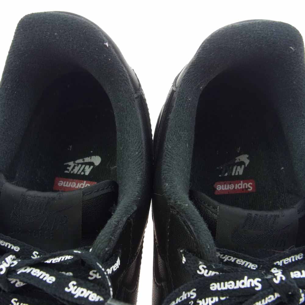 Supreme シュプリーム CU9225-001 × NIKE Air Force 1 Low Black ナイキ エアフォース1 ロー ブラック スニーカー ブラック系 28cm【中古】