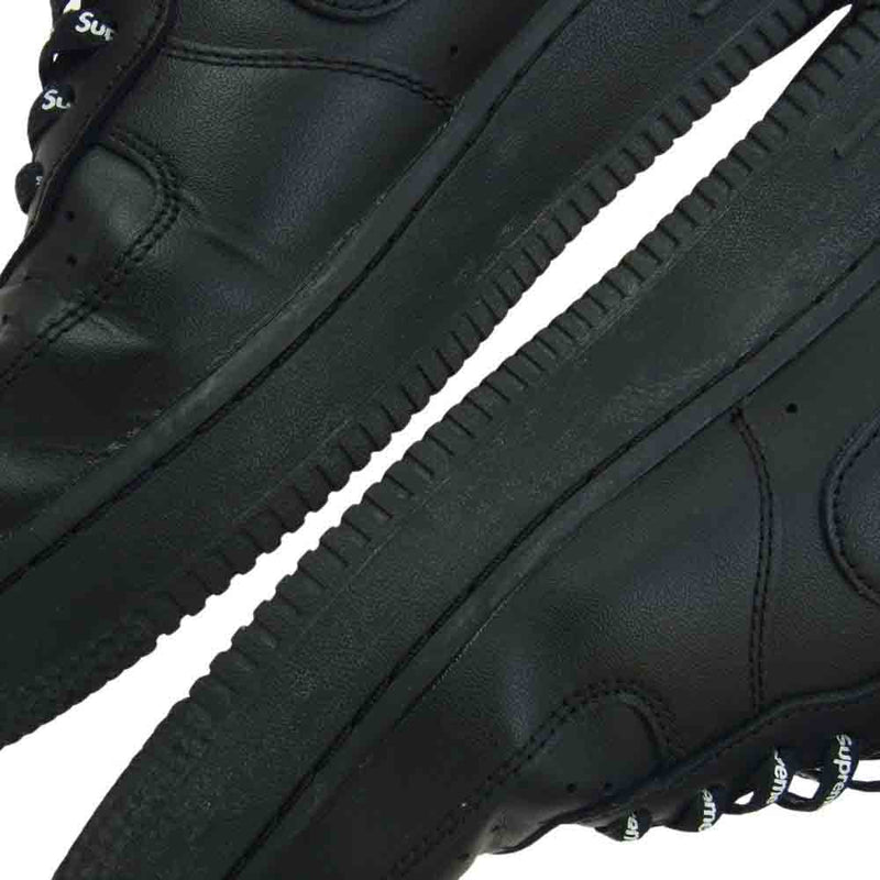 Supreme シュプリーム CU9225-001 × NIKE Air Force 1 Low Black ナイキ エアフォース1 ロー ブラック スニーカー ブラック系 28cm【中古】