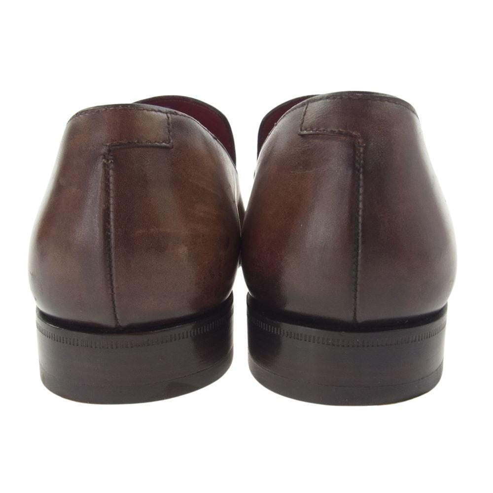 Berluti ベルルッティ CURSIVE GALET カーシヴ ガレ カリグラフィ レザー ローファー ブラウン系 7.5【中古】