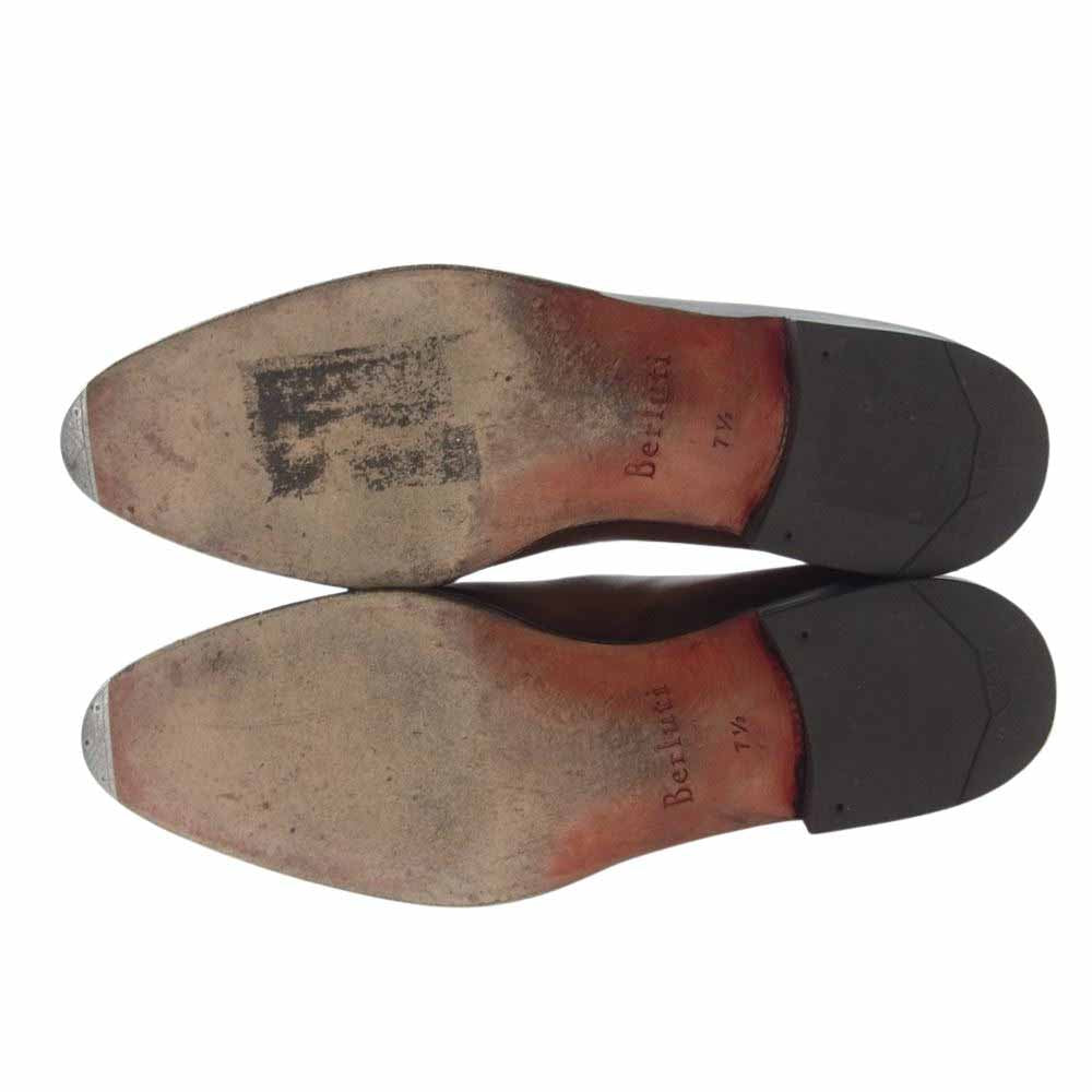 Berluti ベルルッティ CURSIVE GALET カーシヴ ガレ カリグラフィ レザー ローファー ブラウン系 7.5【中古】