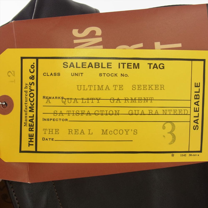 The REAL McCOY'S ザリアルマッコイズ 41-6330P MIDDLETOWN,PA. 奈良店別注 Type A-2 レザー フライトジャケット ブラウン系 44【中古】