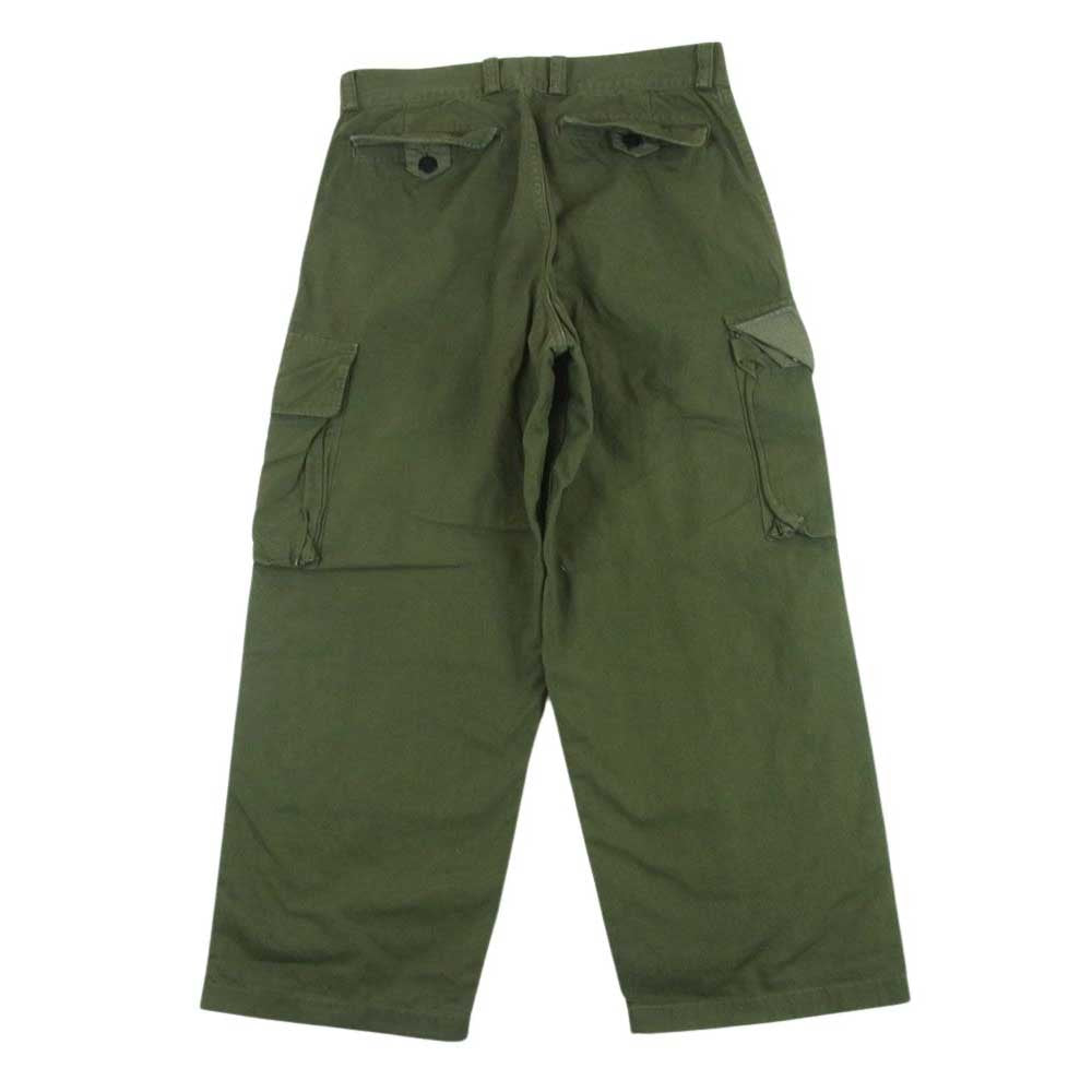 OUTIL ウティ PANTALON BLESLE コットン ヘンプ ミリタリー カーゴ パンツ グリーン系 22【中古】