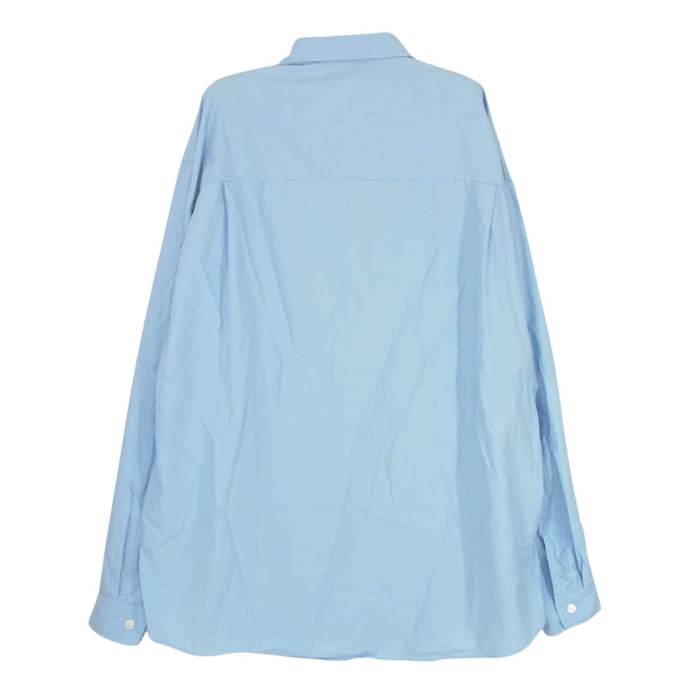 AURALEE オーラリー 24SS A24SS02TN WASHED FINX BIG TWILL SHIRT ウォッシュド フィンクス ビッグ ツィル 長袖 シャツ ブルー系 5【中古】