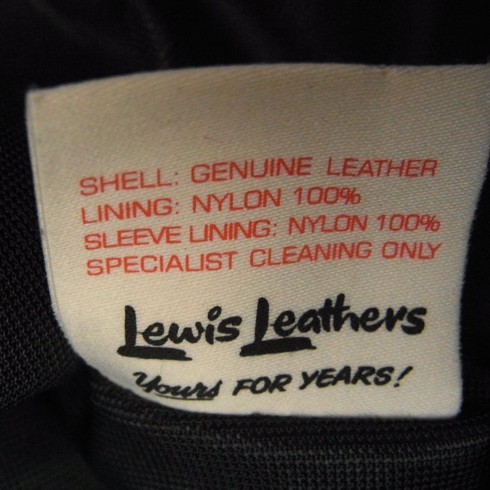 Lewis Leathers ルイスレザー 441TH Cyclone Jacket サイクロン タイトフィット ホースハイド ネイビー ベージュテープ ダブルライダース  レザージャケット チャコール系　ネイビー系 38【美品】【中古】