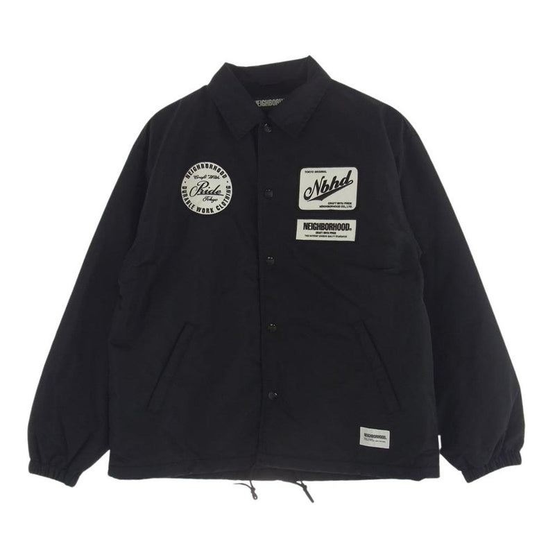 NEIGHBORHOOD ネイバーフッド 24AW 242TSNH-JKM02 WINDBREAKER JACKET-2 ブラック ナイロン ウィンドブレーカー  コーチジャケット ブラック系 S【新古品】【未使用】【中古】