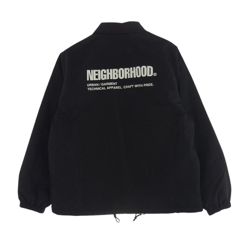 NEIGHBORHOOD ネイバーフッド 24AW 242TSNH-JKM02 WINDBREAKER JACKET-2 ブラック ナイロン ウィンドブレーカー  コーチジャケット ブラック系 S【新古品】【未使用】【中古】