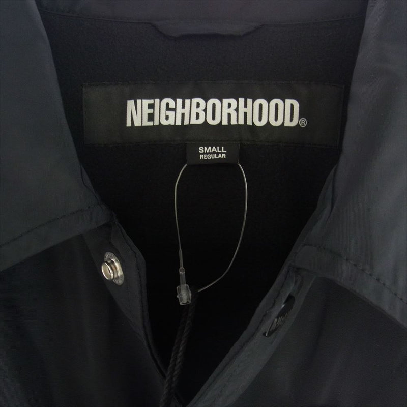 NEIGHBORHOOD ネイバーフッド 24AW 242TSNH-JKM02 WINDBREAKER JACKET-2 ブラック ナイロン ウィンドブレーカー  コーチジャケット ブラック系 S【新古品】【未使用】【中古】