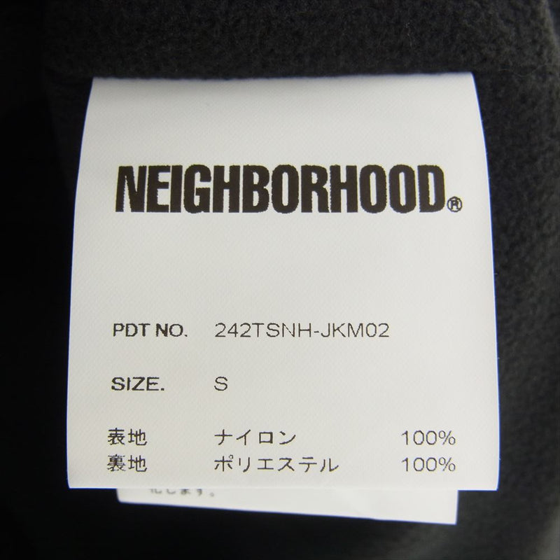 NEIGHBORHOOD ネイバーフッド 24AW 242TSNH-JKM02 WINDBREAKER JACKET-2 ブラック ナイロン ウィンドブレーカー  コーチジャケット ブラック系 S【新古品】【未使用】【中古】