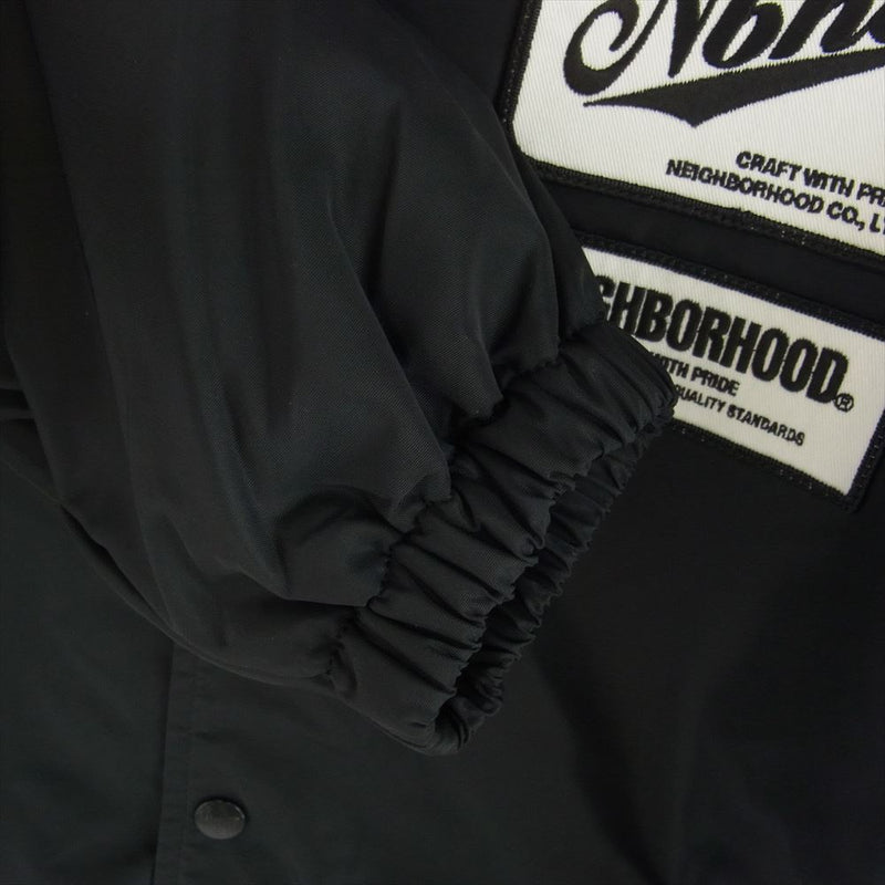 NEIGHBORHOOD ネイバーフッド 24AW 242TSNH-JKM02 WINDBREAKER JACKET-2 ブラック ナイロン ウィンドブレーカー  コーチジャケット ブラック系 S【新古品】【未使用】【中古】