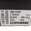 CONVERSE コンバース × Schott ショット ONE STAR Z Schott ワンスター Z Wネーム レザー ローカット スニーカー ブラック系 25.5cm【極上美品】【中古】
