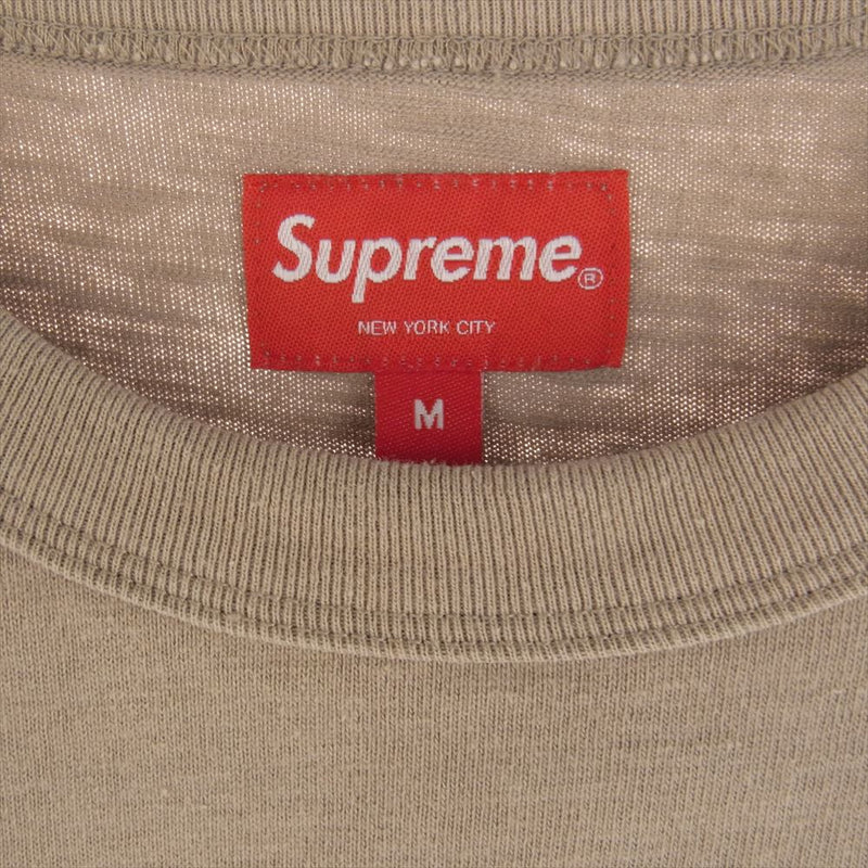 Supreme シュプリーム 22AW No Love S/S Top ノーラブ 半袖 Tシャツ カットソー Dark Tan ブラウン系 M【中古】