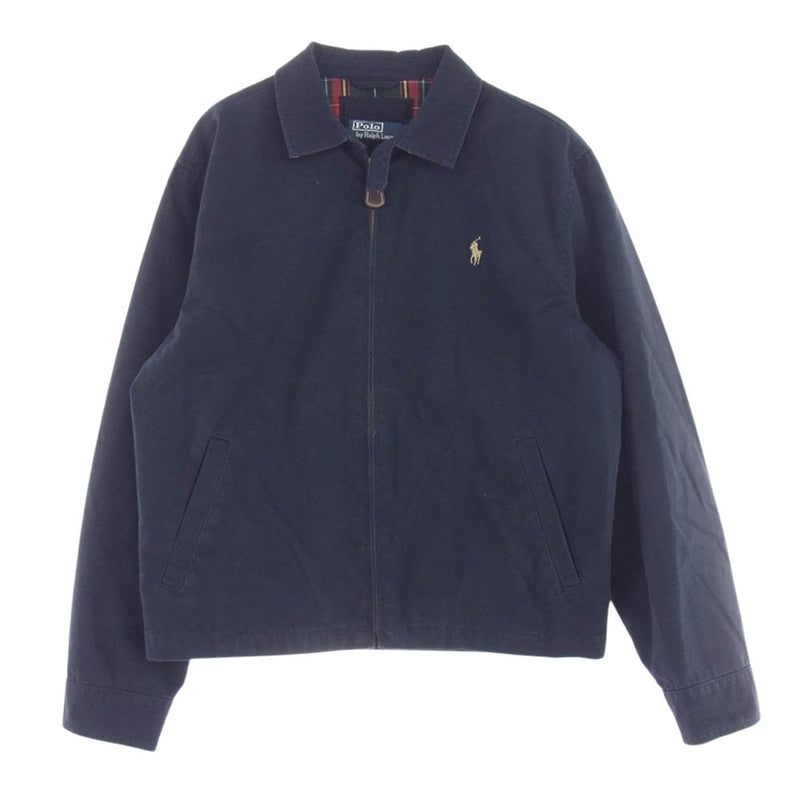 POLO RALPH LAUREN ポロ・ラルフローレン MNBLOTWM5A00036 裏地チェック スイングトップ ジップアップ ブルゾン ジャケット ネイビー系 M【中古】