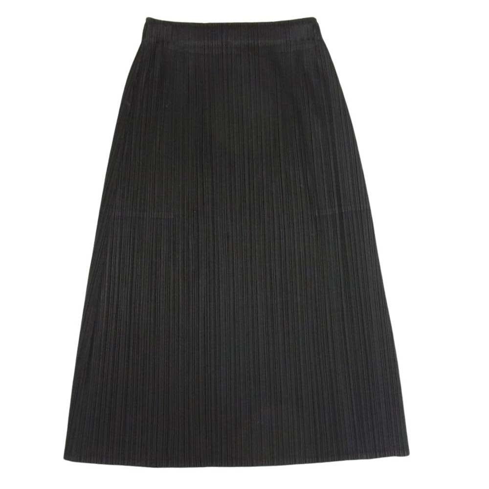 PLEATS PLEASE プリーツプリーズ イッセイミヤケ プリーツ ロング スカート ブラック系 1【中古】