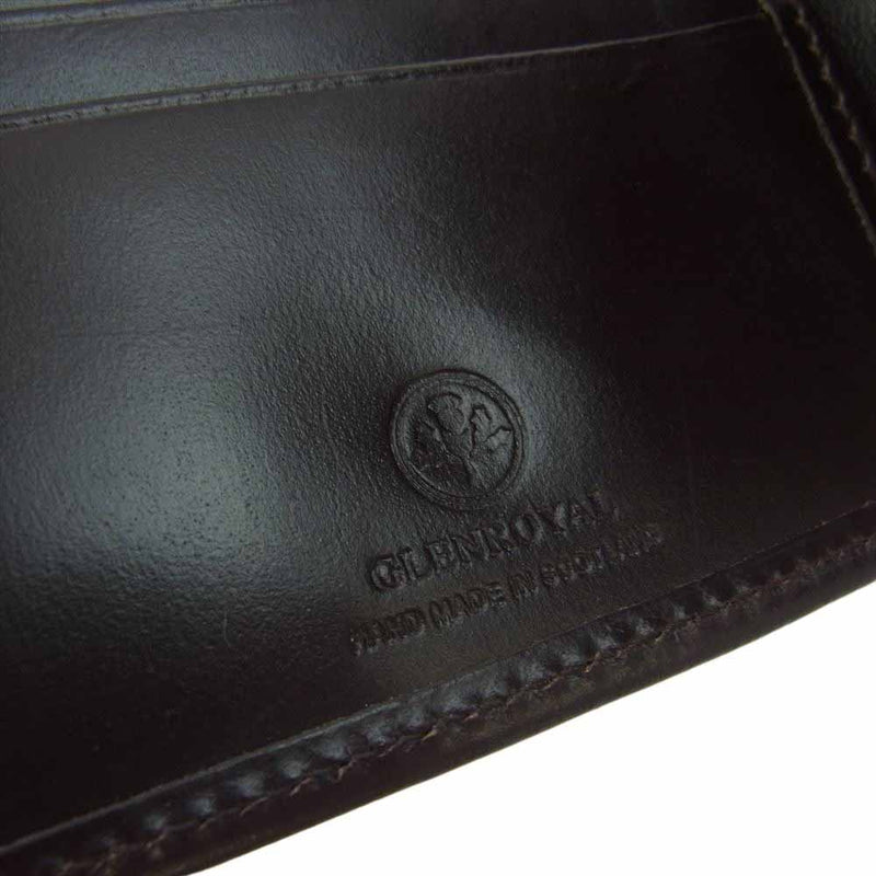 GLENROYAL グレンロイヤル 二つ折り財布 ウォレット ダークブラウン系【美品】【中古】