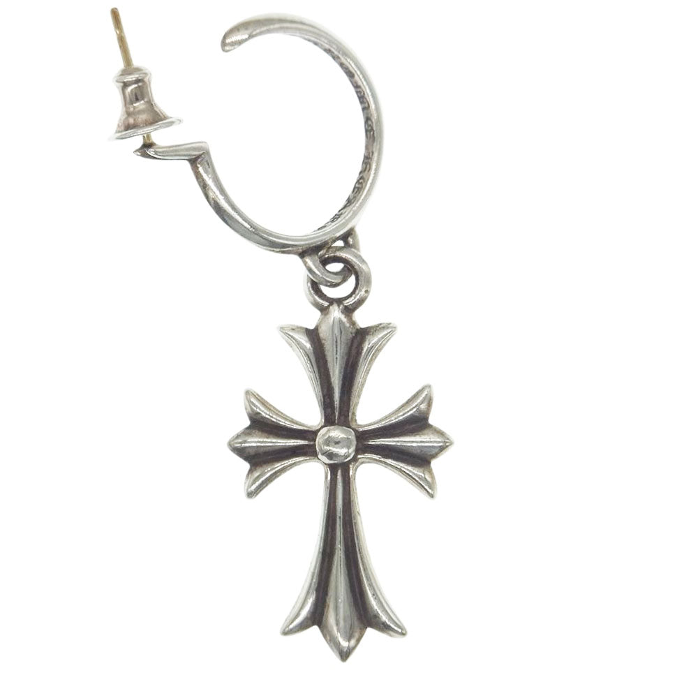 CHROME HEARTS クロムハーツ（原本無） TINY CH CROSS タイニーCHクロス フープピアス【中古】