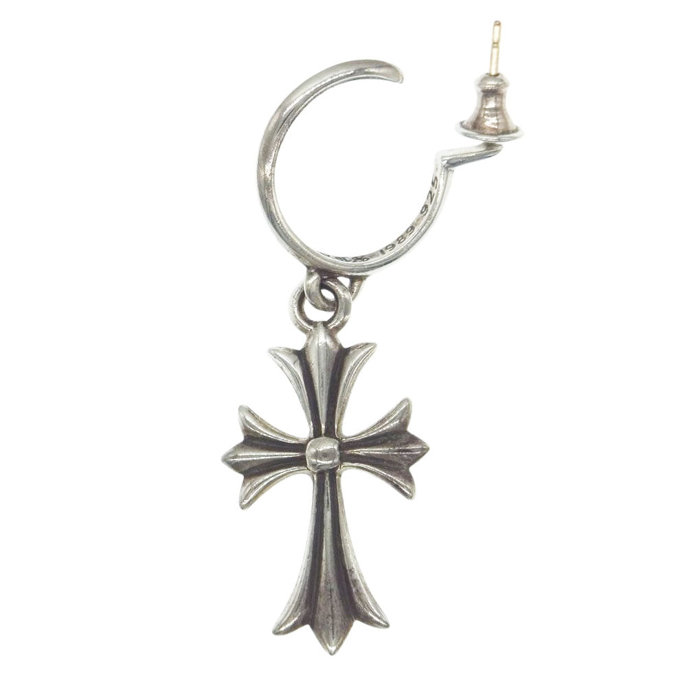 CHROME HEARTS クロムハーツ（原本無） TINY CH CROSS タイニーCHクロス フープピアス【中古】