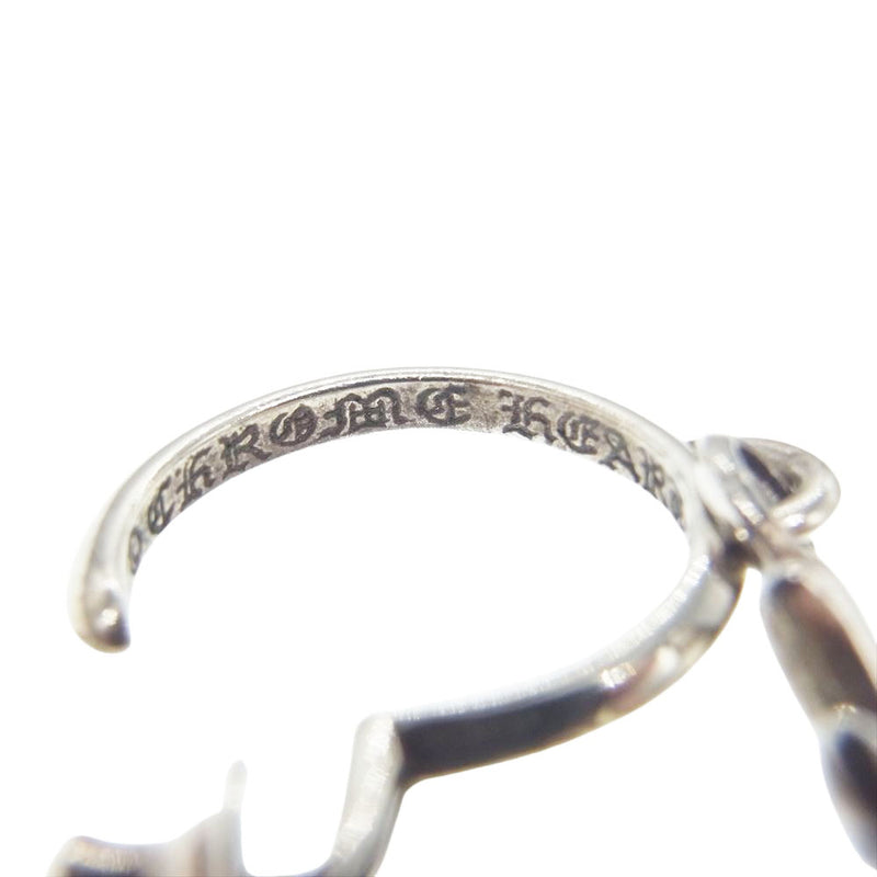 CHROME HEARTS クロムハーツ（原本無） TINY CH CROSS タイニーCHクロス フープピアス【中古】