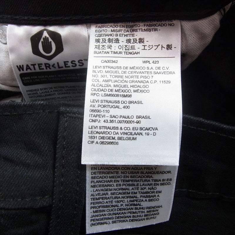 Levi's リーバイス 04511-1907 511 ストレッチ スリム デニム パンツ ジーンズ ブラック系 W30L32【新古品】【未使用】【中古】