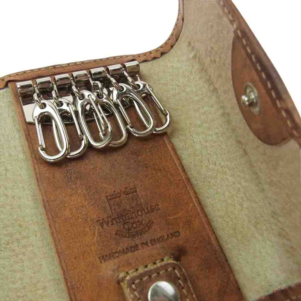 WHITE HOUSE COX ホワイトハウスコックス S9692 VINTAGE ヴィンテージ レザー キーケース ライトブラウン系【中古】