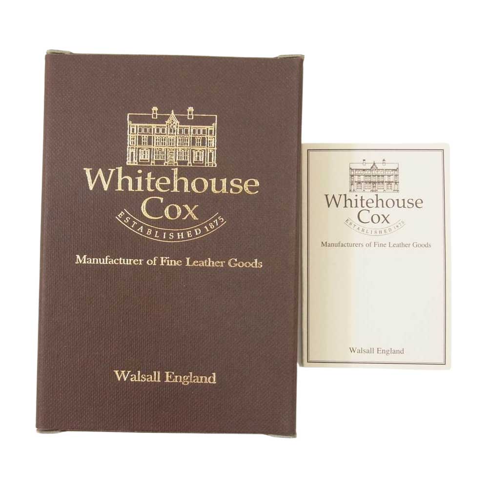 WHITE HOUSE COX ホワイトハウスコックス S2380 SHADOW CALF レザー カードケース 名刺入れ ブラウン系【中古】