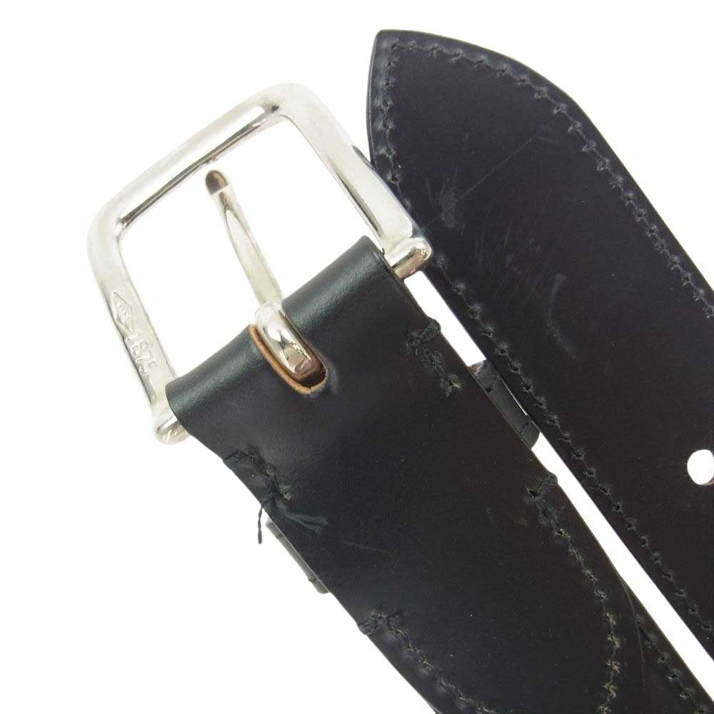 WHITE HOUSE COX ホワイトハウスコックス レザー ベルト ブラック系【中古】