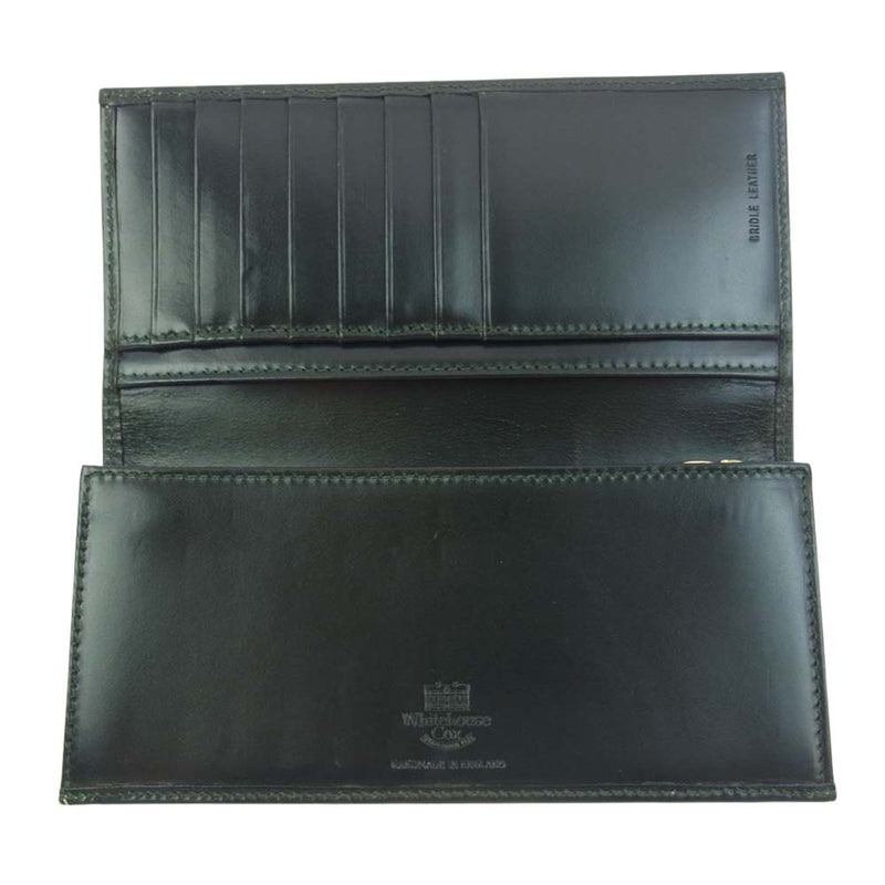 WHITE HOUSE COX ホワイトハウスコックス S9697L LONG WALLET BRIDLE ブライドルレザー ロング ウォレット 財布 ダークグリーン【中古】