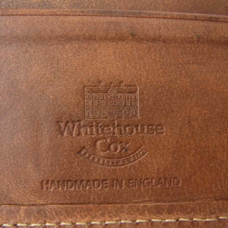 WHITE HOUSE COX ホワイトハウスコックス S7532 VINTAGE COIN WALLET ヴィンテージ レザー コイン ウォレット 二つ折り 財布 ブラウン系【中古】