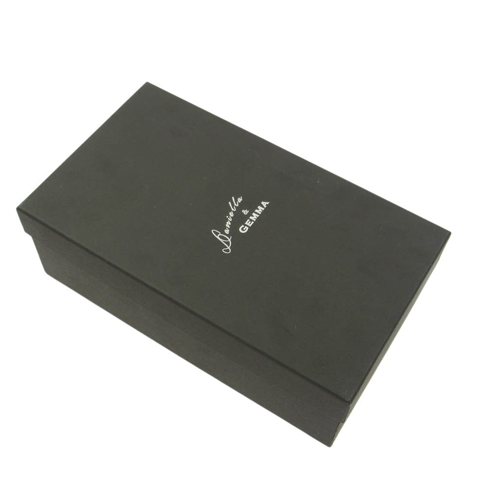 GE23188 × AKIKO KIZU 木津明子 ビジュー ストラップ バレエ シューズ ブラック系 38【美品】【中古】
