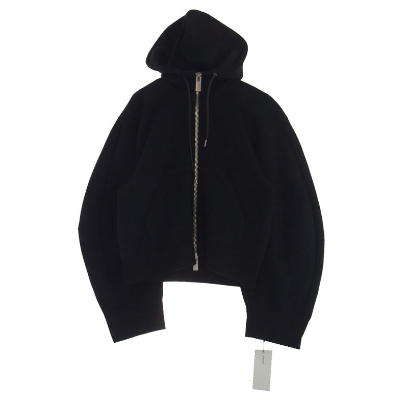 Sacai サカイ 24SS 24-07394 Sponge Sweat Hoodie ジップアップ パーカー スポンジ スウェット フーディー ブラック系 3【極上美品】【中古】