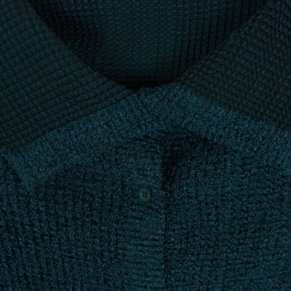 ISSEY MIYAKE イッセイミヤケ ME ミー ボックスプリーツ シャギー カーディガン モスグリーン系【中古】