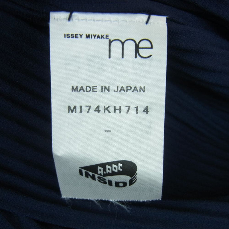 ISSEY MIYAKE イッセイミヤケ M174KH714 ME ミー プリーツ ノースリーブ 変形 ワンピース ダークネイビー系【中古】