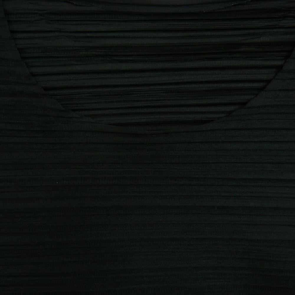 PLEATS PLEASE プリーツプリーズ イッセイミヤケ PP73-JH553 プリーツ 横プリーツ Aライン レイヤード ノースリーブ ワンピース ブラック系 3【中古】