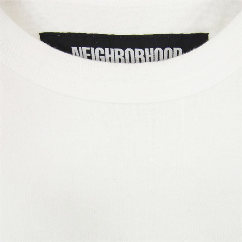 NEIGHBORHOOD ネイバーフッド 24AW 242fpnh-csm10 CLASSIC-P CREWNECK LS コットン ポケット 長袖 クルーネック Tシャツ ホワイト系 M【極上美品】【中古】