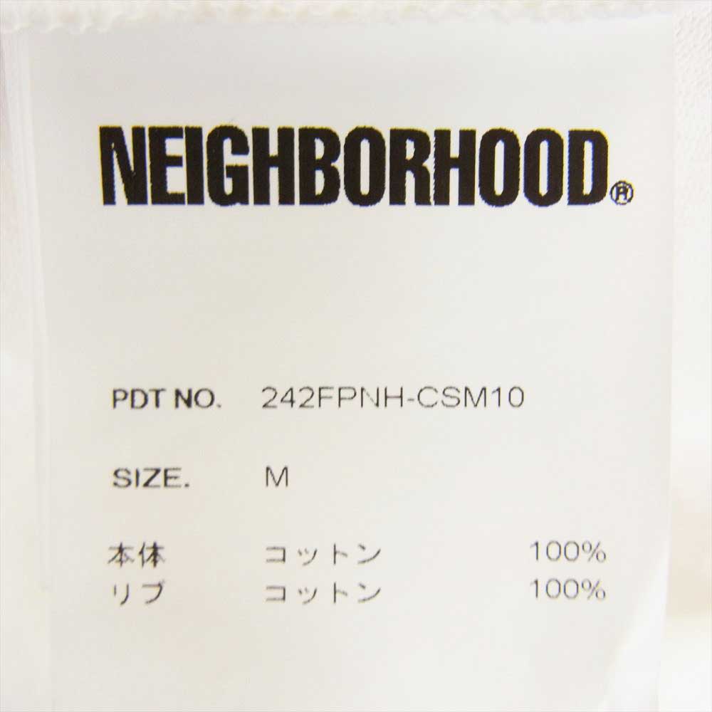 NEIGHBORHOOD ネイバーフッド 24AW 242fpnh-csm10 CLASSIC-P CREWNECK LS コットン ポケット 長袖 クルーネック Tシャツ ホワイト系 M【極上美品】【中古】