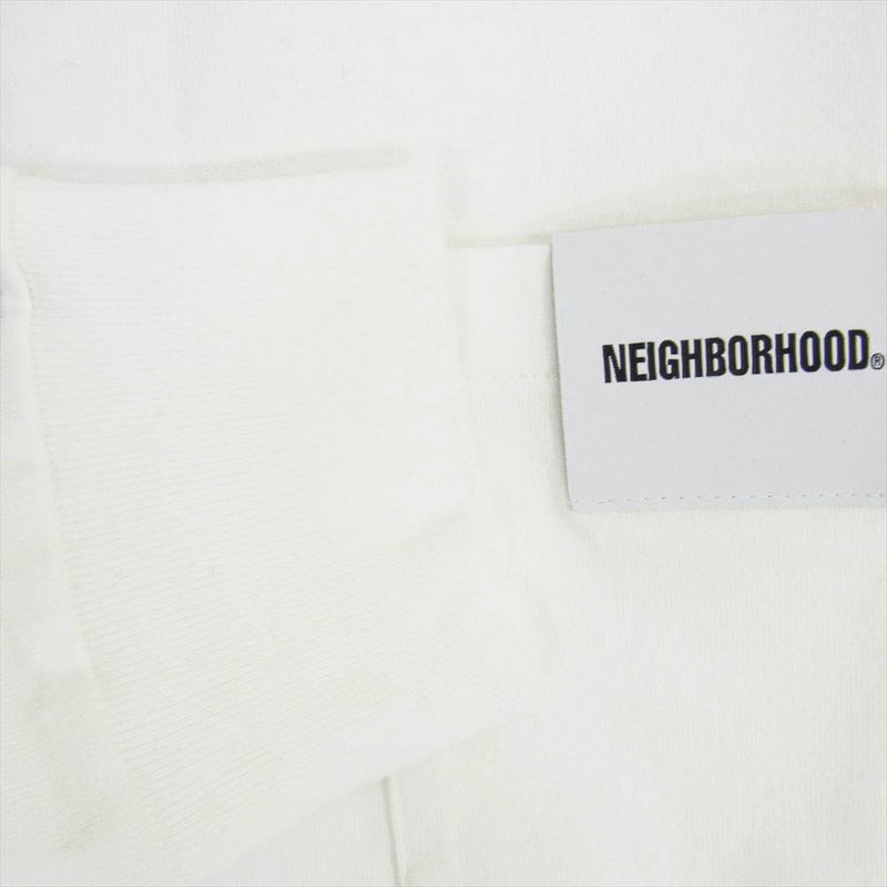 NEIGHBORHOOD ネイバーフッド 24AW 242fpnh-csm10 CLASSIC-P CREWNECK LS コットン ポケット 長袖 クルーネック Tシャツ ホワイト系 M【極上美品】【中古】